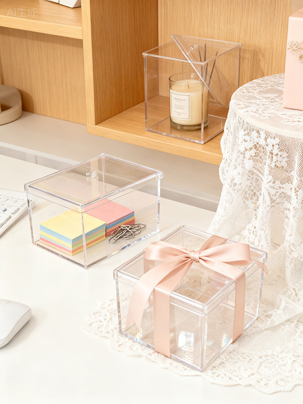 Hộp Acrylic rõ ràng với nắp