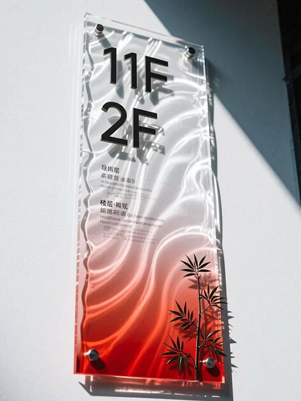 Acrylic Floor Level Sign