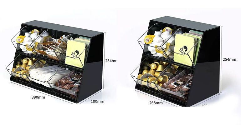 Hộp lưu trữ acrylic cho túi cà phê trà