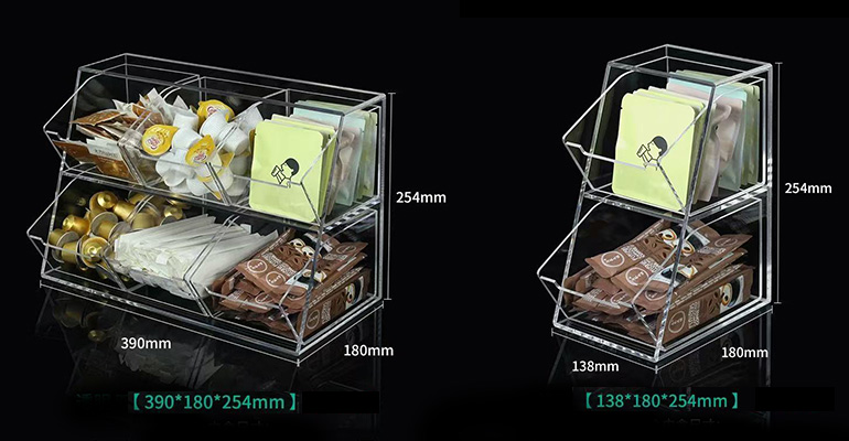 Hộp lưu trữ acrylic cho túi cà phê trà
