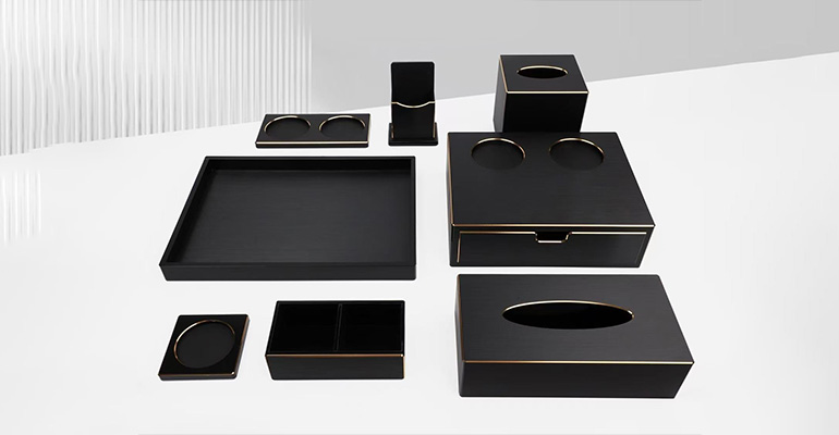 Hotel Fasilitas Pemegang Akrilik Set