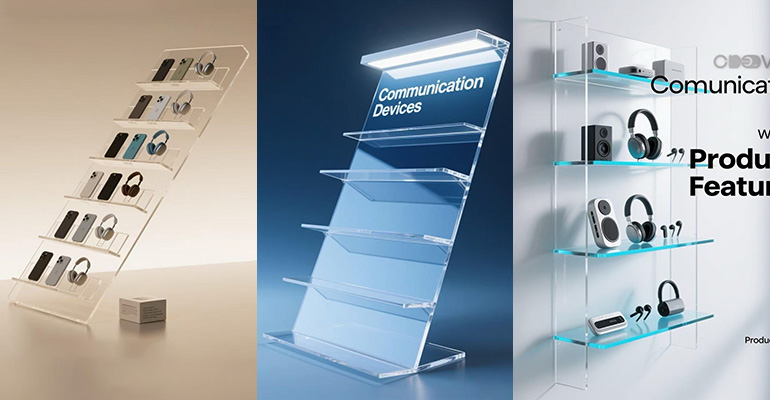 أكريليك المنتج الإلكتروني عرض الوقوف