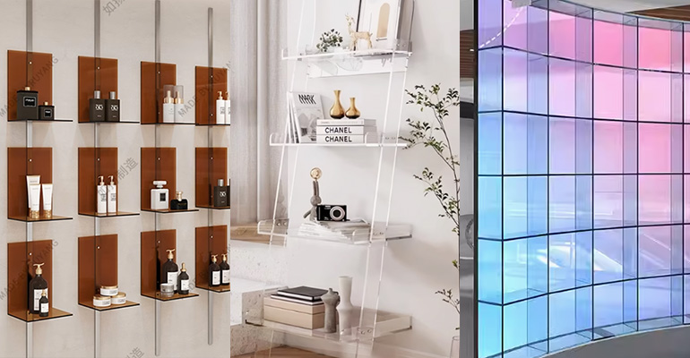 رف تخزين الاكريليك