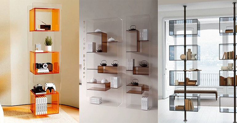 رف تخزين الاكريليك