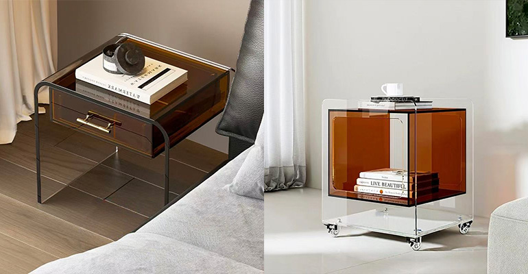 طاولة السرير الاكريليك